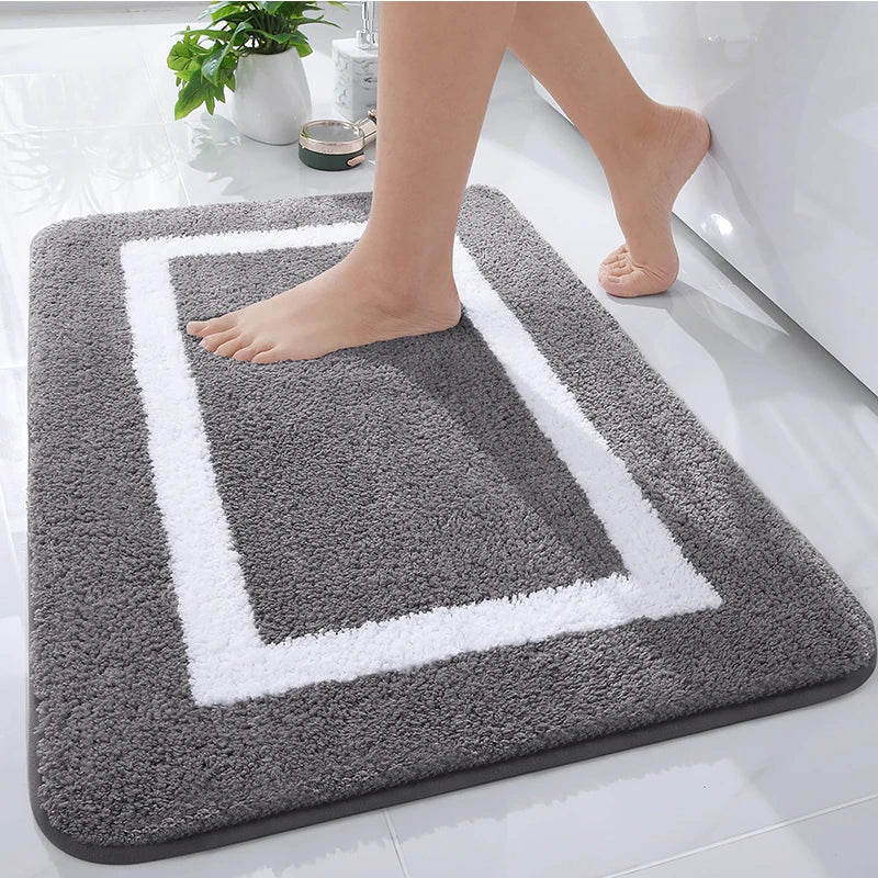 Weiche Saugfähige Badematte – Rutschfester, Schnelltrocknender Plüschteppich für Bad & Schlafzimmer Kaufschwan®