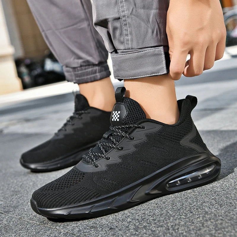 Herren Laufschuhe – Modische Trainingssneaker mit Dämpfung | Atmungsaktive Mesh Sportschuhe für Laufen, Gehen & Rennen Kaufschwan®