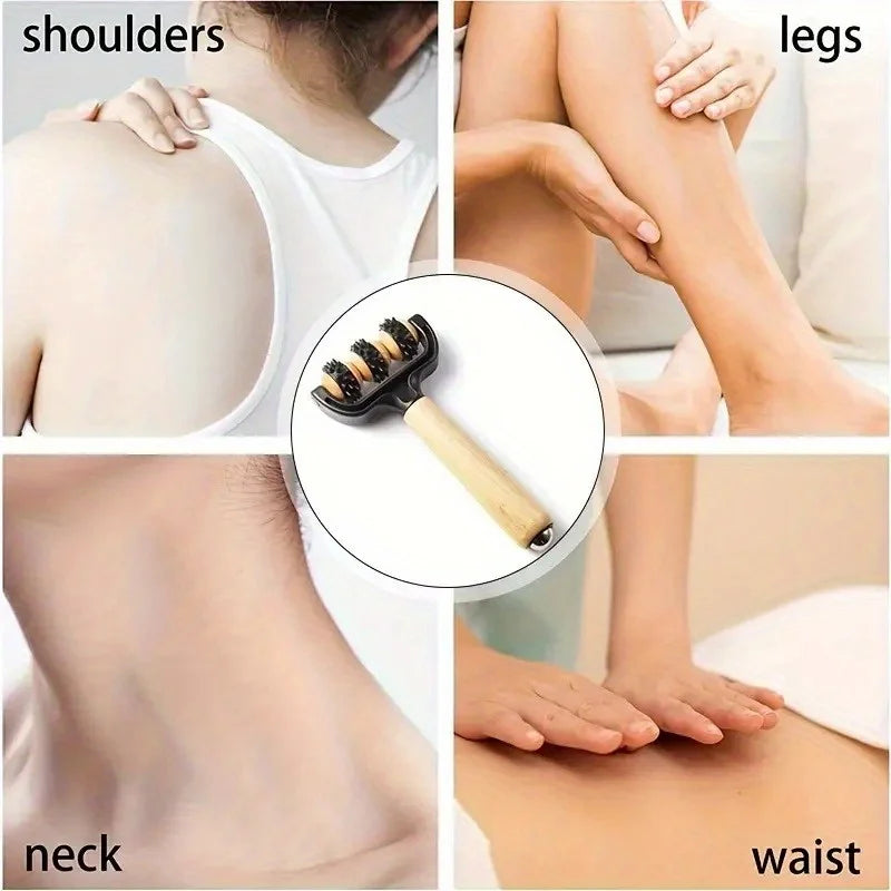 1 Stück T-förmiger Massage-Roller | Multifunktionaler Tiefengewebsmassager für Gesicht, Beine, Bauch & Körper | Tragbar für Reise & Zuhause Kaufschwan®