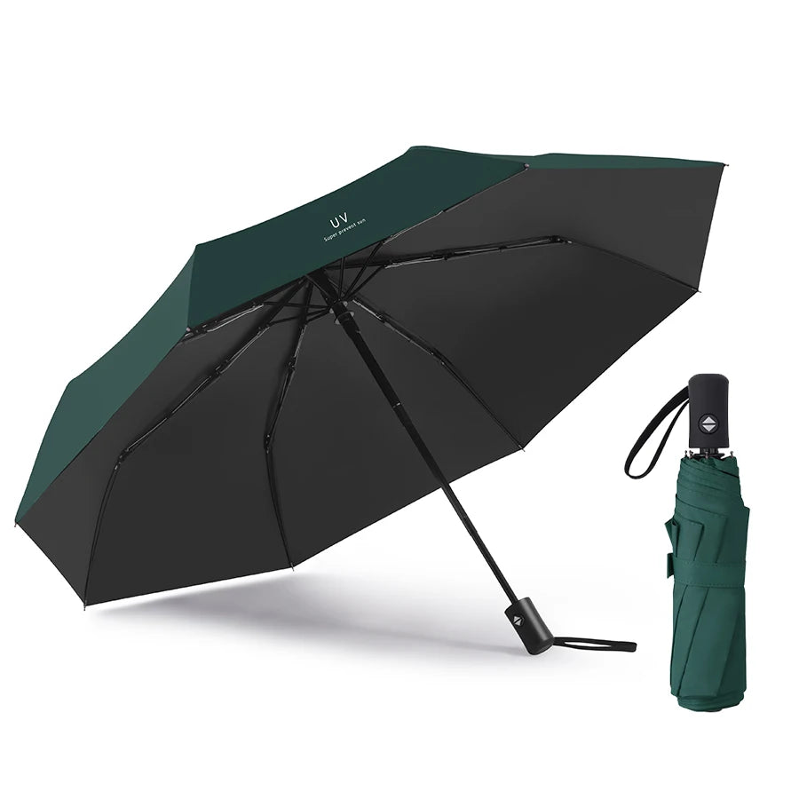 Reise-Regenschirm mit 8 Streben – Winddichter Multi-Color Sonnen- & Regenschirm mit Automatischem Öffnen/Schließen