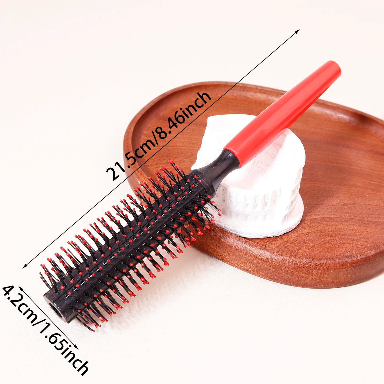 Quiff Roller Rundbürste – Rutschfeste Stylingbürste für Damen & Herren | Rockabilly Haar-Tool & Perückenfreundlich