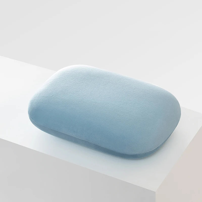 Multifunktionales Memory Foam Nackenkissen – Langsam Rückfederndes Reisekissen & Nap Pillow für Schlaf, Nackengesundheit & Massagekomfort Kaufschwan® Blau 34x24cm