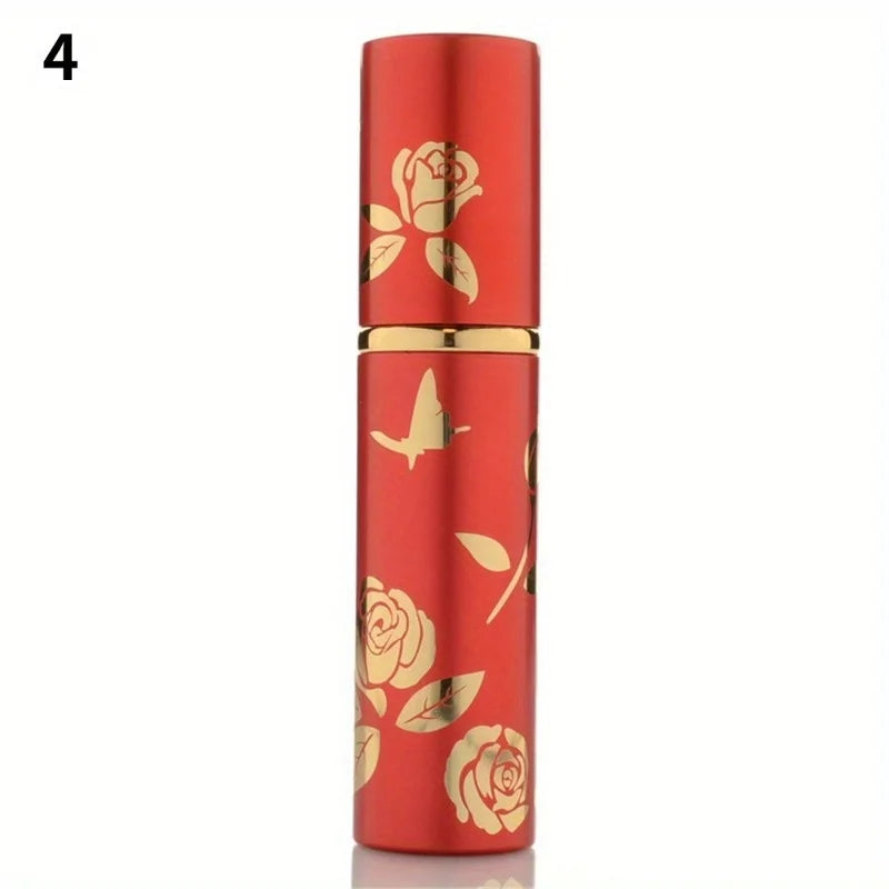 10ml Portable Mini Refillable Perfume Bottle with Scent Pump Metal Aluminum Empty Cosmetic Containers Spray Atomizer Bottle Kaufschwan® Dunkelrot