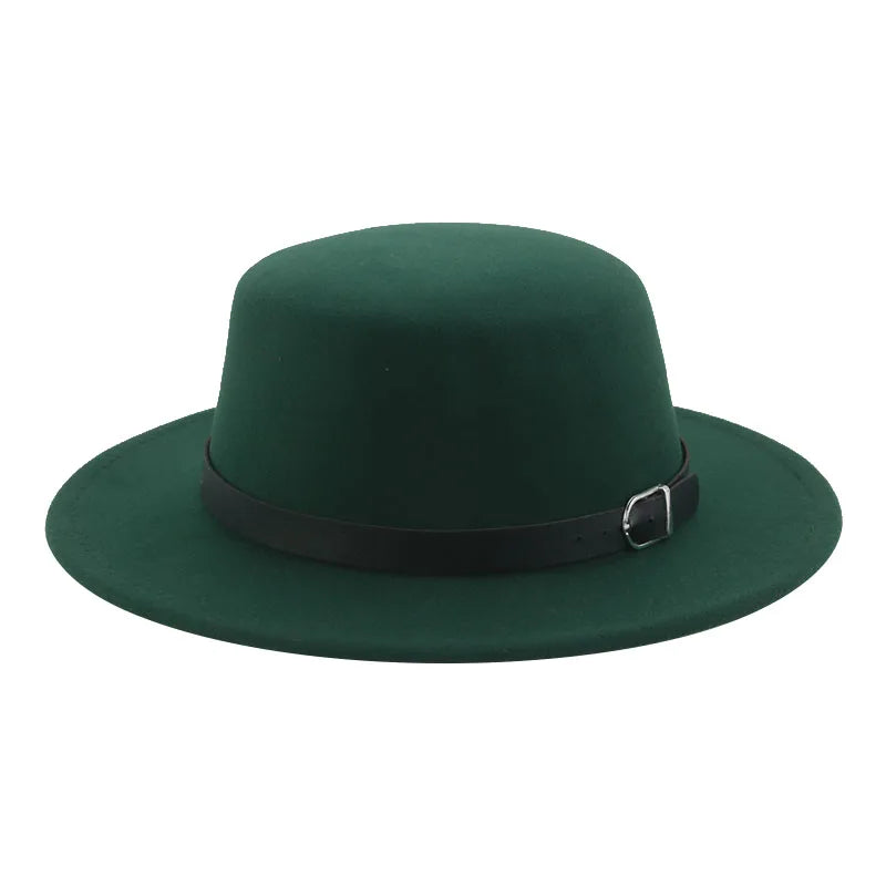 Gefilzter Herren Hut – Einfarbiger Klassischer Fedora mit Gürtelband, Casual & Formeller Winterhut Kaufschwan®