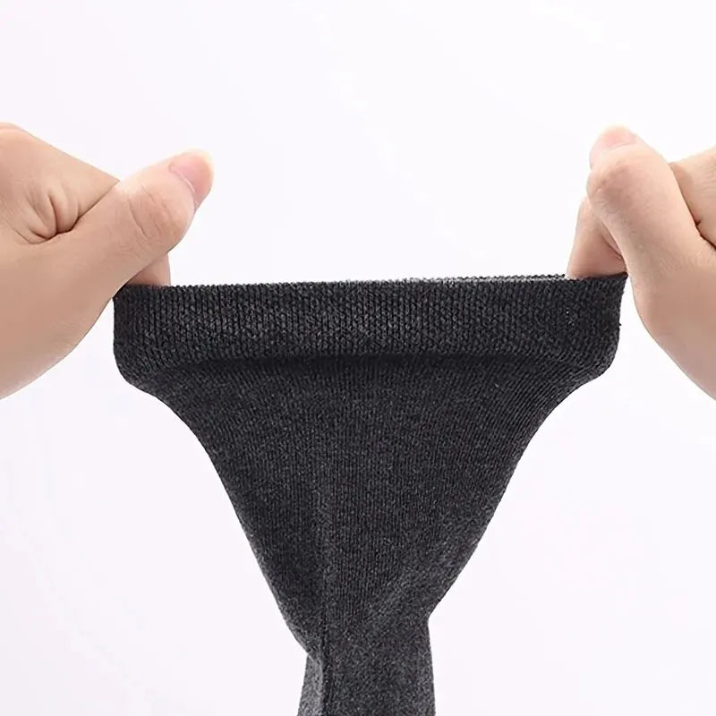 5 Paare Herren Baumwoll-Atmungsaktive Schweißabsorbierende Kurzsocken | Einfarbige Wadenlange Sport- & Business-Socken Kaufschwan®