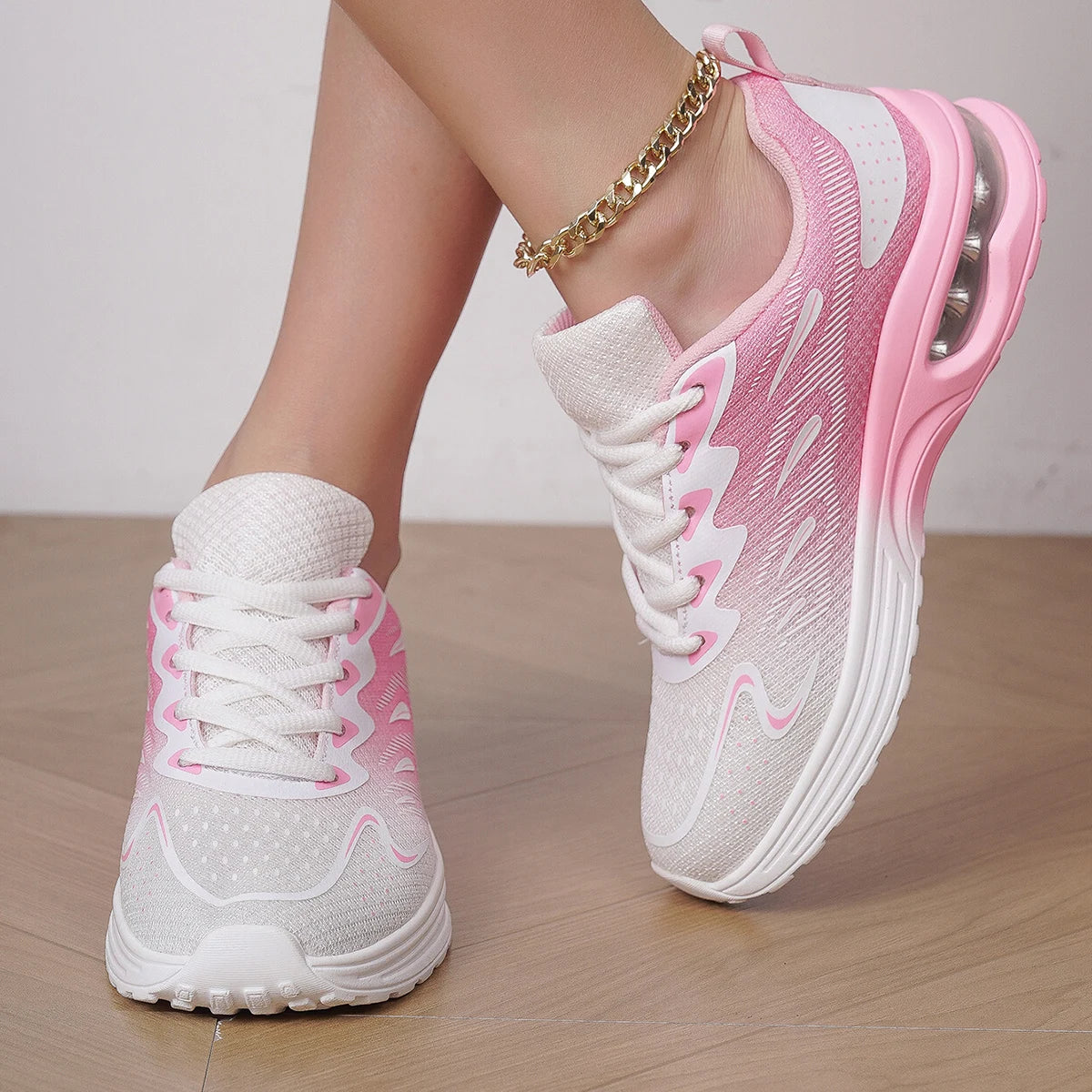 Damen Air Cushion Sneaker – Modische Walkingschuhe | Atmungsaktive Mesh Tennisschuhe & Sportschuhe Kaufschwan®