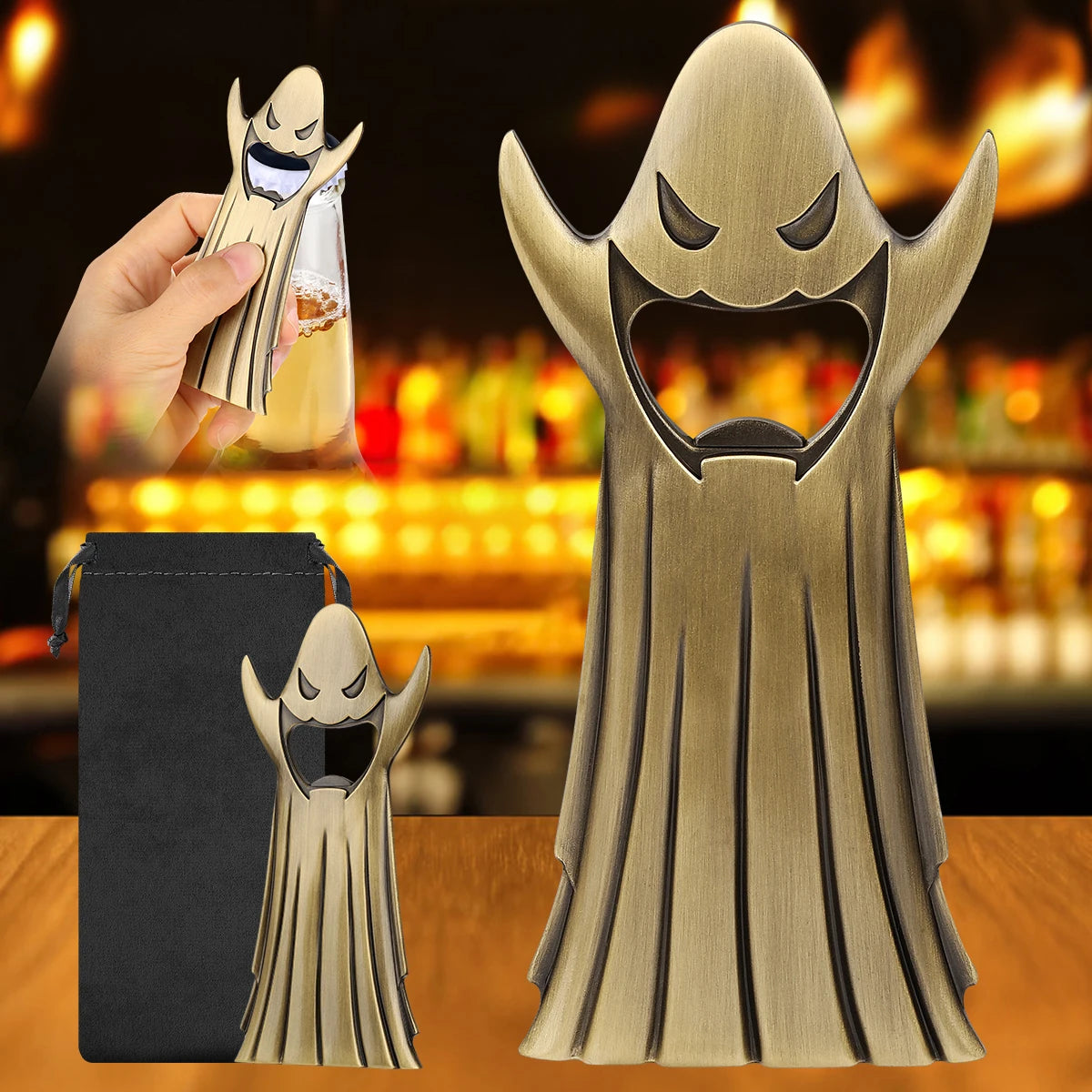 Geist Flaschenöffner – Halloween Metall Bar Werkzeug Geschenk Kaufschwan®