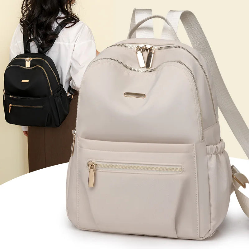 Großraum-Rucksack für Damen | Nylon Freizeit-Reise-Rucksack | Vielseitiger Solider Tagesrucksack für Frauen Kaufschwan®