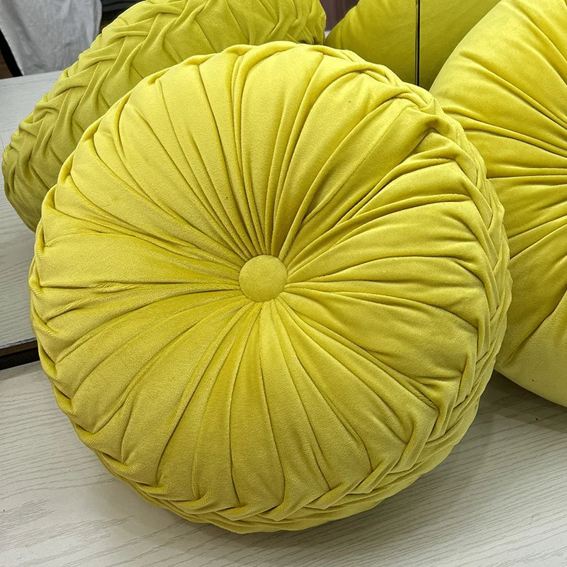 Kürbis Rundes Kissen | Gefaltetes Rad-Kissen | Rücken- & Taillenstütze | Futon Sitzkissen | Gemütliche Stuhl-Dekoration Kaufschwan®