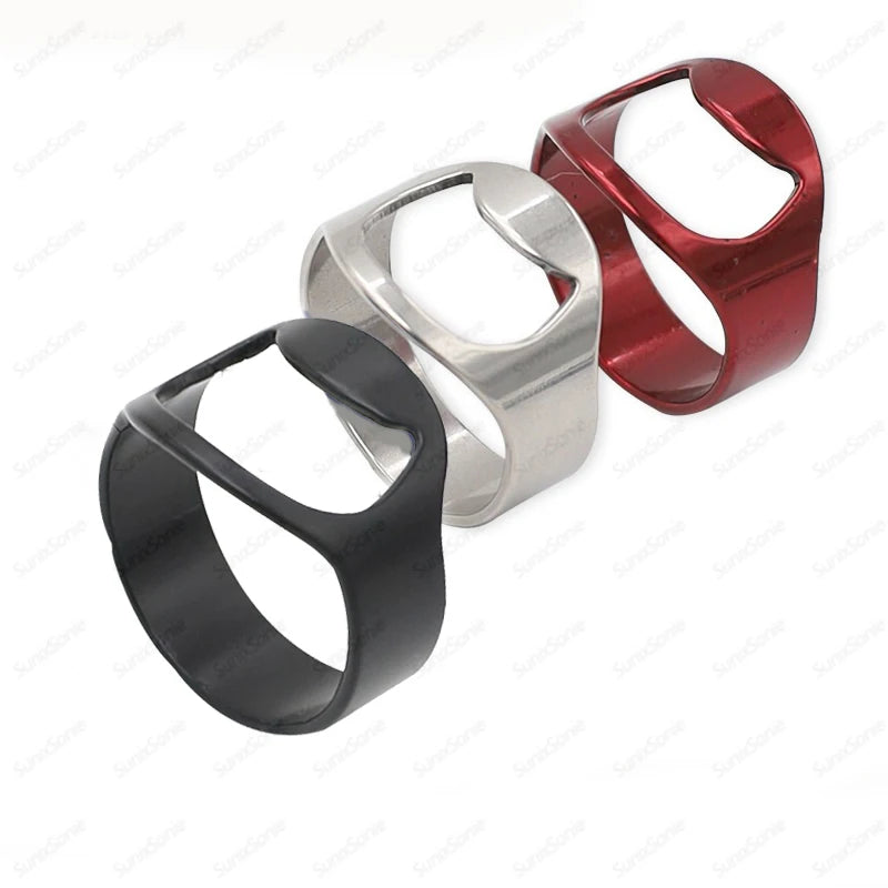 Flaschenöffner Ring – Edelstahl Finger Ring Bieröffner Gadget Kaufschwan® 3 Stück