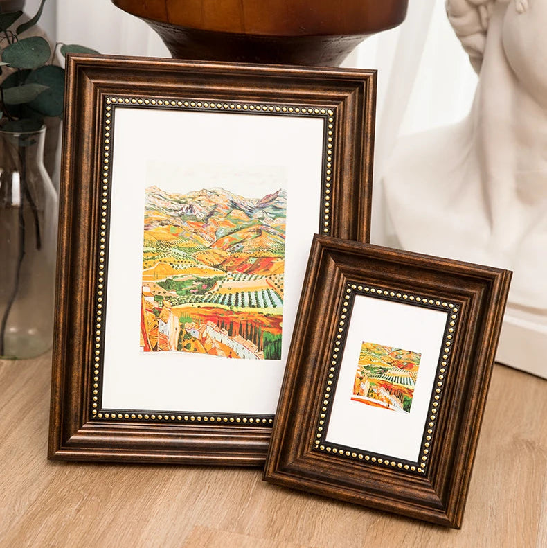 Vintage Antiker Bilderrahmen – Holzoptik Rustikale Tischdekoration Kaufschwan®