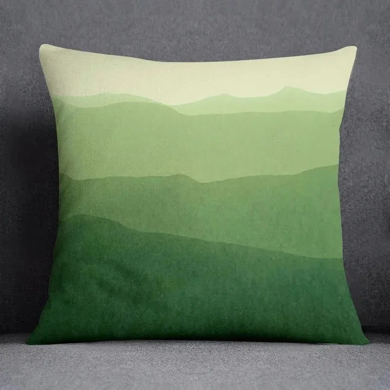 Dekokissenbezug mit Grünem Blattmuster | Sofakissen & Bettkissenhülle | Natur-inspirierte Wohn- & Schlafzimmerdeko Kaufschwan® Design 3 50x50cm