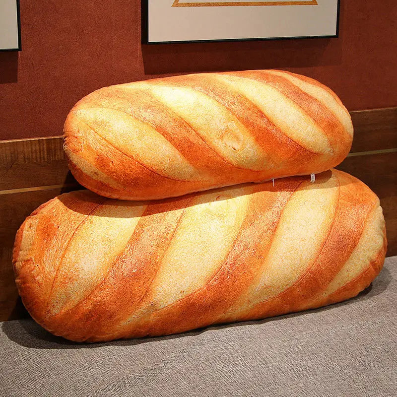 Französisches Baguette Plüschkissen | Weiches Gefülltes Lebensmittel Plüschie | 20-100cm | Partydeko, Schlafbegleiter & Geschenk Kaufschwan®