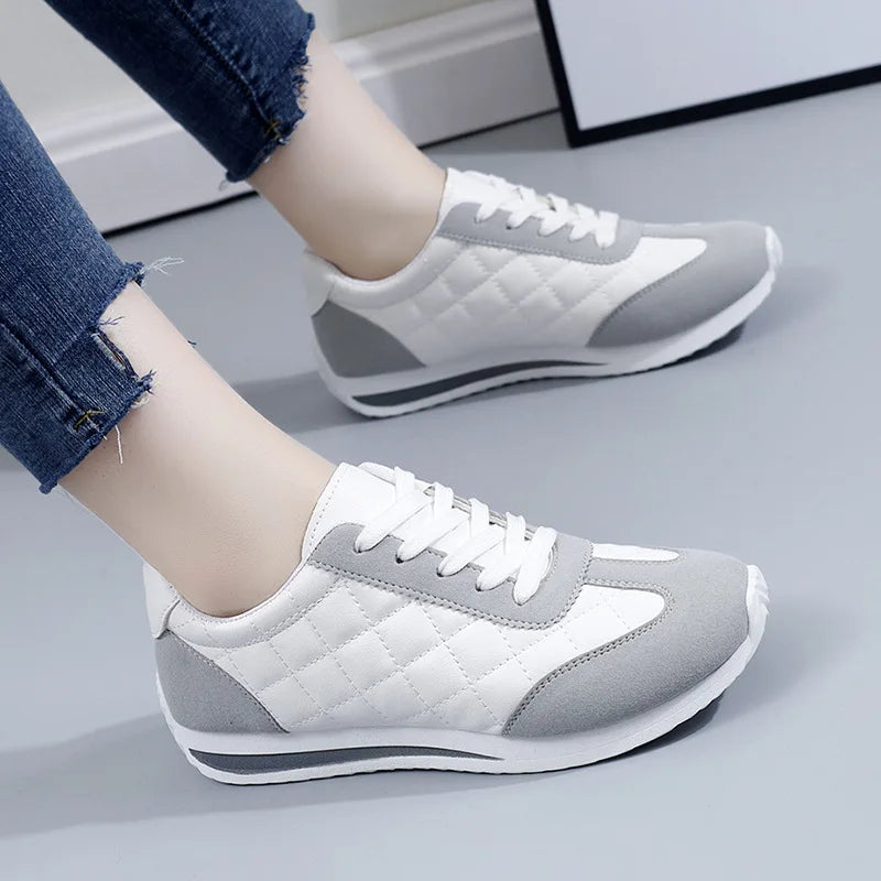 Frühling Damen Sneaker – Modische Vulcanized Schuhe | Leichte Lauf- & Walkingschuhe für Damen | Größe 41 Kaufschwan® Weiß 35
