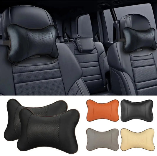 PU-Leder Nackenkissen fürs Auto – 1 Stück Universelles Kopfstützenkissen zur Schmerzlinderung Kaufschwan®