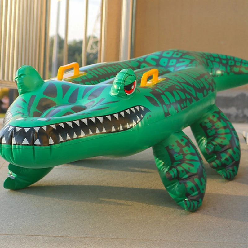 Aufblasbares Krokodil Surfbrett – Lustiges Poolspielzeug für Kinder & Sommer Wasserabenteuer Kaufschwan®