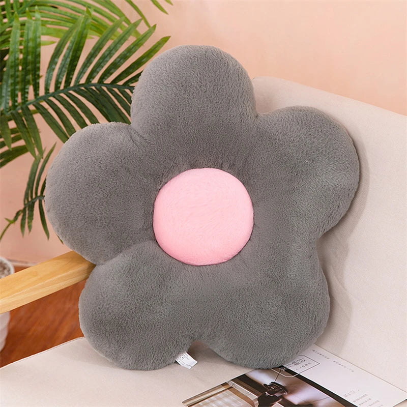 Gefülltes Fünf-Blütenblatt Kissen | Süßes Sonnenblumen Plüschkissen | Dekoration fürs Mädchenzimmer & Fensterbank | Rosa Sitzkissen Kaufschwan®