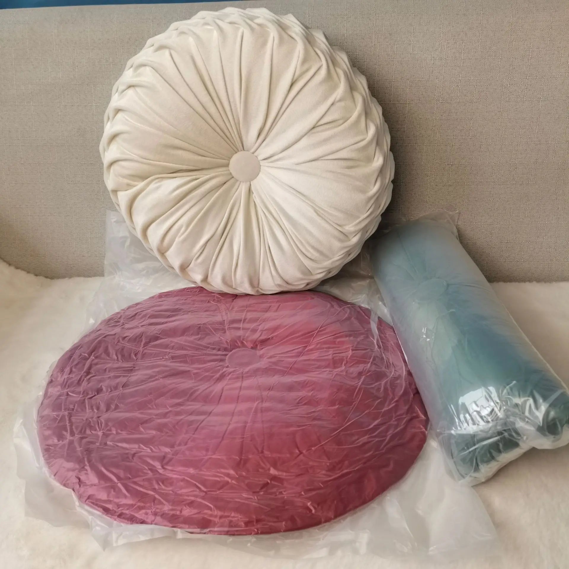 Kürbis Rundes Kissen | Gefaltetes Rad-Kissen | Rücken- & Taillenstütze | Futon Sitzkissen | Gemütliche Stuhl-Dekoration Kaufschwan®