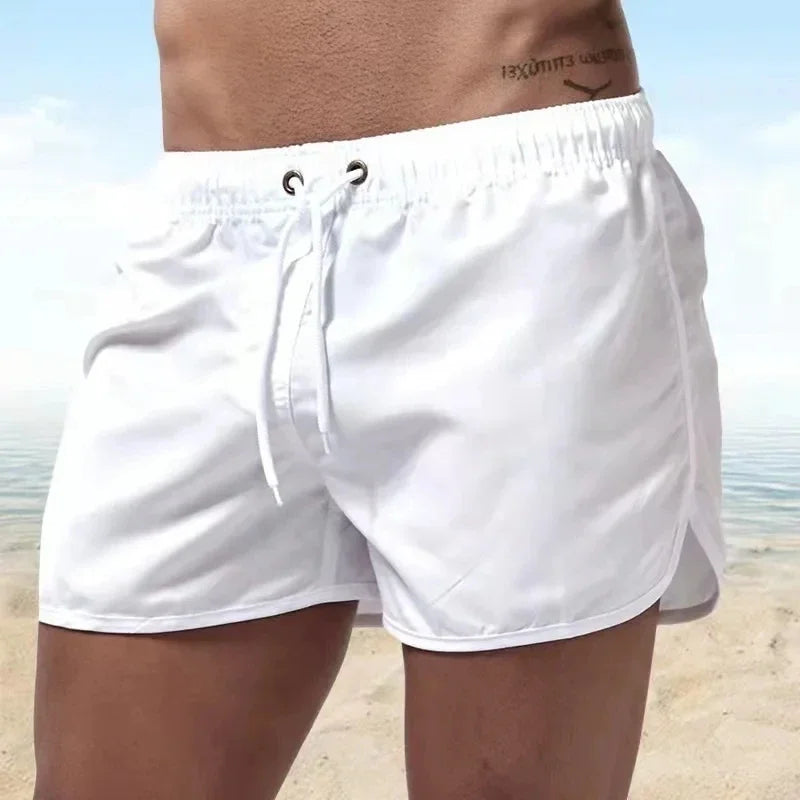 Herren Badeshorts mit Niedriger Taille – Surf Shorts & Boardshorts mit Tasche | Modische und Bequeme Badehose für Sommer & Strand