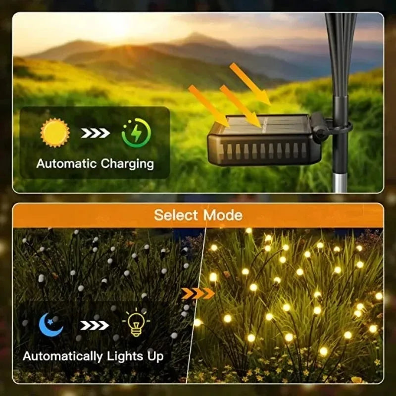 Solar Garten Glühwürmchen Lichter – Neue verbesserte solarbetriebene wasserdichte Außenbeleuchtung für Garten Dekoration Kaufschwan®