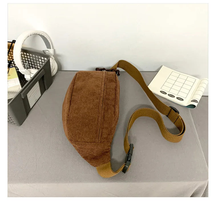 Damen Cord Gürteltasche – Große Kapazität Fanny Pack | Street Style Brusttasche, Modische Schulter- & Crossbody Hüfttasche Kaufschwan®