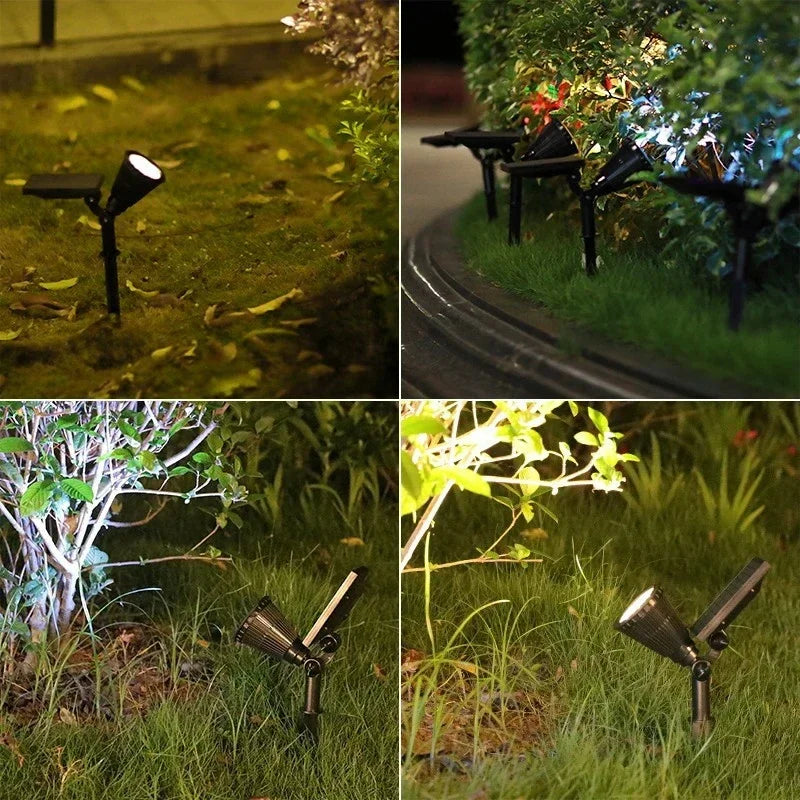 9 LEDs Solar-Strahler – IP65 Wasserdicht, Helligkeit Einstellbar, Außenbeleuchtung für Garten, Hof, Einfahrt & Terrasse Kaufschwan®