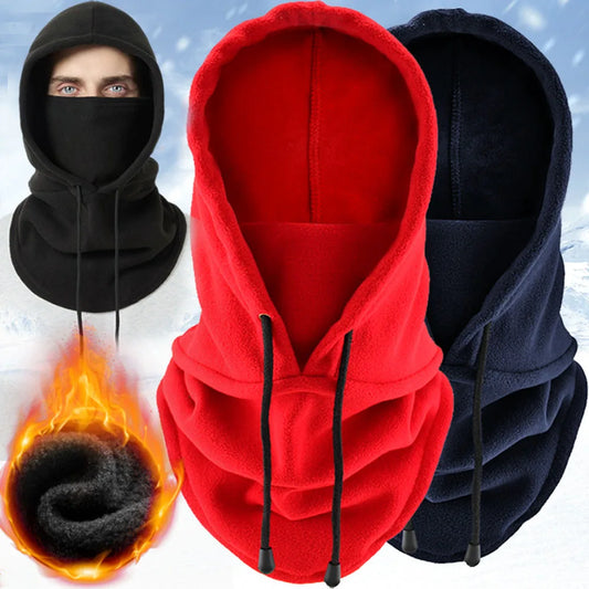 Winter Thermo-Fleece Kapuzenmütze – Winddichte Outdoor Skimaske | Unisex Halswärmer für Damen & Herren beim Radfahren & Wintersport