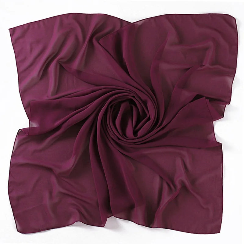 85×85CM Kopftuch – Damen Quadrat Hijab | Muslimisches Einfarbiges Kopftuch, Modischer Schal & Unterkopftuch