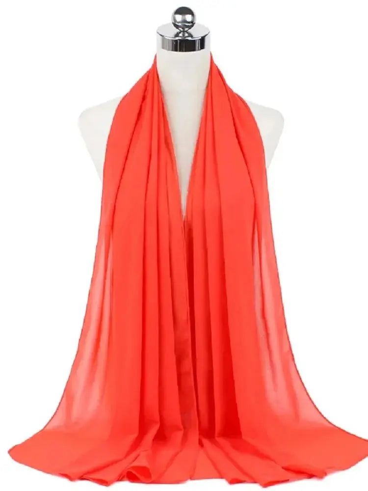 Damen Hijab aus Chiffon – Sofort Tragbares Kopftuch | Einfarbiger Instant Hijab Schal, Arabischer Wrap & Islamischer Schal