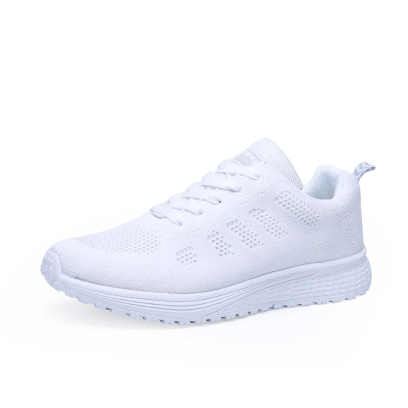 Damen Vulcanized Sneaker – Modische Flache Schuhe mit Plateau-Optik | Bequeme Alltagsschuhe in Übergrößen Kaufschwan® Weiß 37