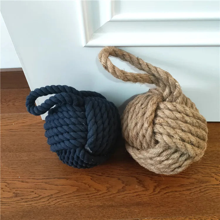 Türstopper im Mediterranen Stil – Dekorativer Seilball Türhalter | Kreatives Rustikales Design für Zuhause, Restaurants & Bars Kaufschwan®