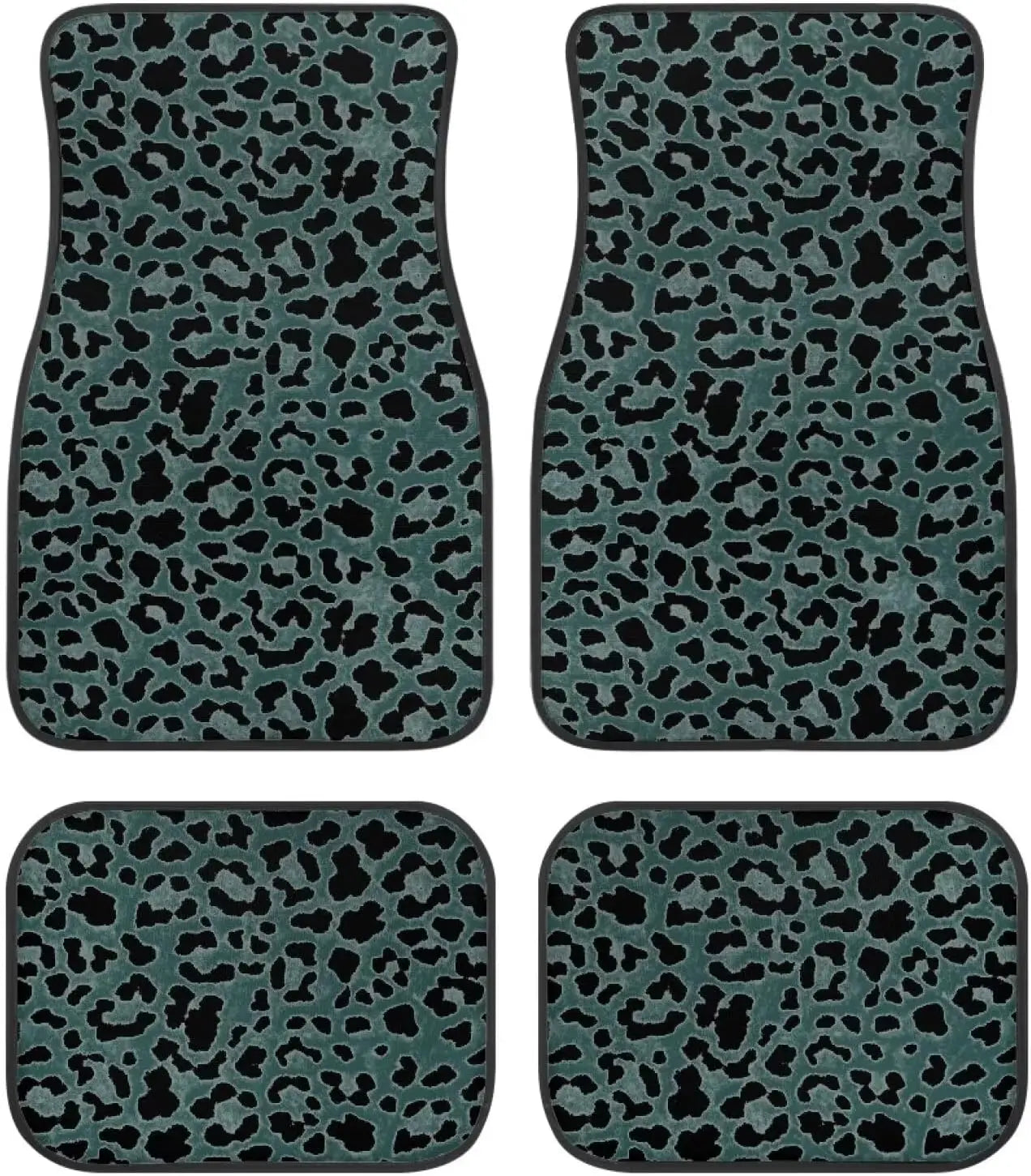 Leopardenmuster Universelle Autoschalenmatten – 4-teiliges Set für vorne & hinten, wetterfest für SUV & PKW Kaufschwan® Motiv 4 Einheitsgröße