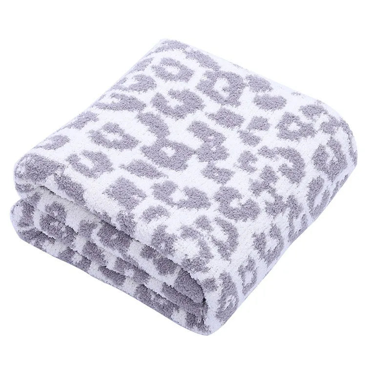 Superweiche Leopardendruck Gestrickte Fleece-Decke – Warme, leichte Sofa-Nickerchen-Decke Kaufschwan® Motiv 5 130x180cm