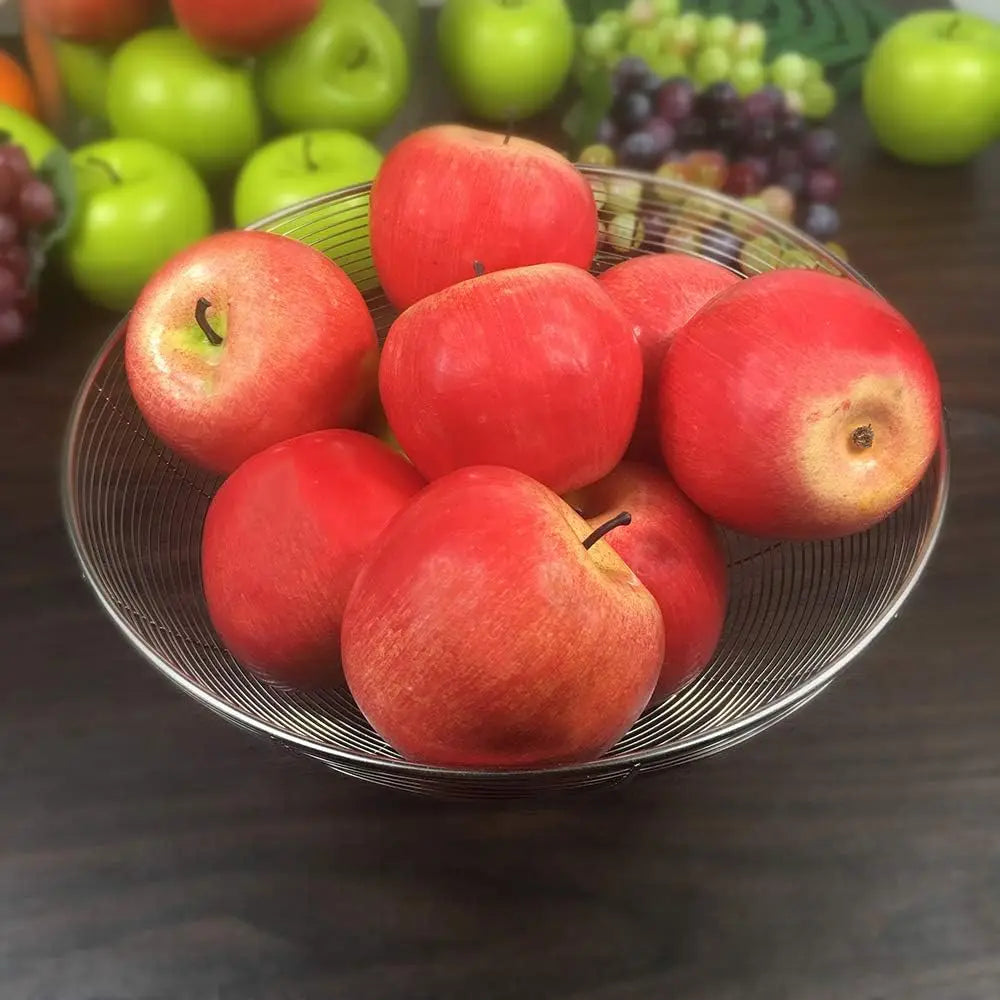 12 Stück Künstliche Grüne Äpfel – Plastik Simulationsfrüchte für Küche, Zuhause, Party & Fotografie Kaufschwan®