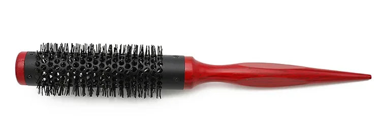 Professionelle Antistatische Rundbürste – Wildschweinborsten Föhn- & Lockenbürste | Styling-Tool für Lockiges Haar & Salon