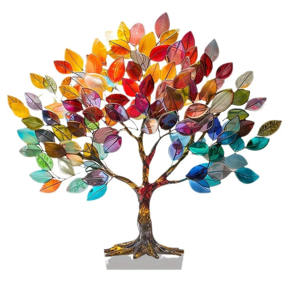 Baum des Lebens Acryl Tischdekoration – Kleine 2D Schreibtisch-Dekoration Wasserdicht und Abriebfest Kaufschwan®