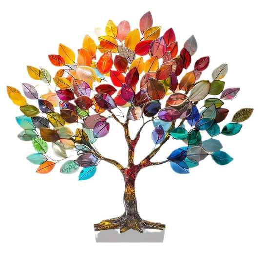 Baum des Lebens Acryl Tischdekoration – Kleine 2D Schreibtisch-Dekoration Wasserdicht und Abriebfest