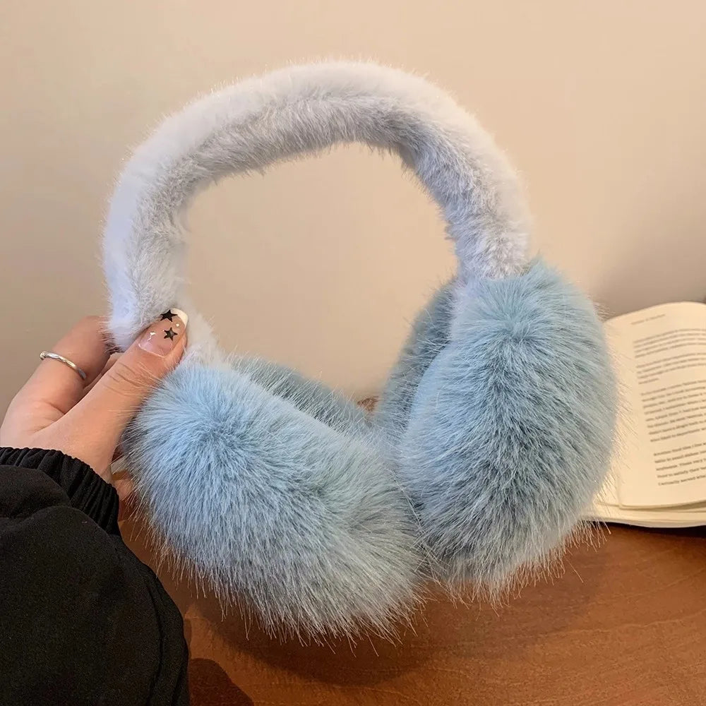 Winter Ohrwärmer – Unisex Weiche Plüsch Earmuffs | Outdoor Mode Einfarbig Ohrklappen-Schutz für Damen & Herren Kaufschwan® Blau