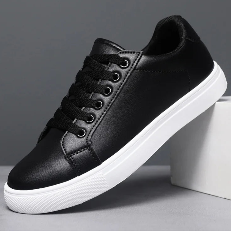 Herren Business Casual Mokassins – Weiche Bequeme Sneaker | Schwarze & Weiße Schuhe für Büro & Freizeit Kaufschwan® Weiß Schwarz 39