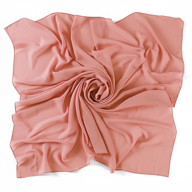 85×85CM Kopftuch – Damen Quadrat Hijab | Muslimisches Einfarbiges Kopftuch, Modischer Schal & Unterkopftuch
