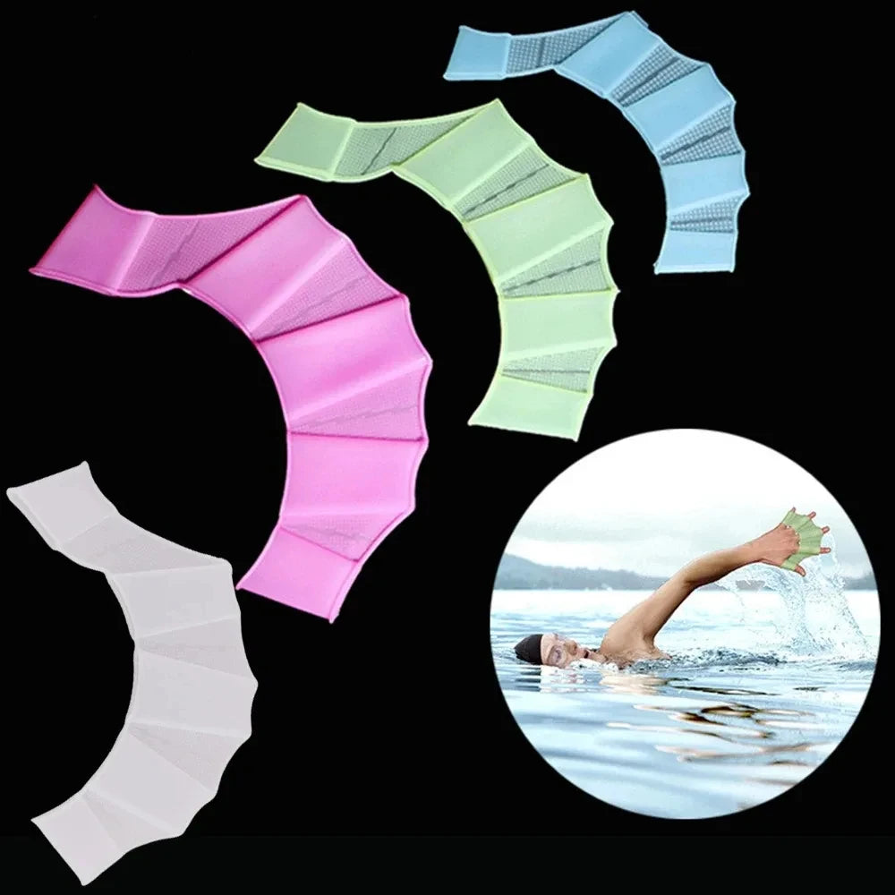 Silikon Schwimmflossen & Handschuhe | Schwimmtrainings-Ausrüstung für Herren, Damen & Kinder | Pool Sport Profi Finger-Paddel Kaufschwan®