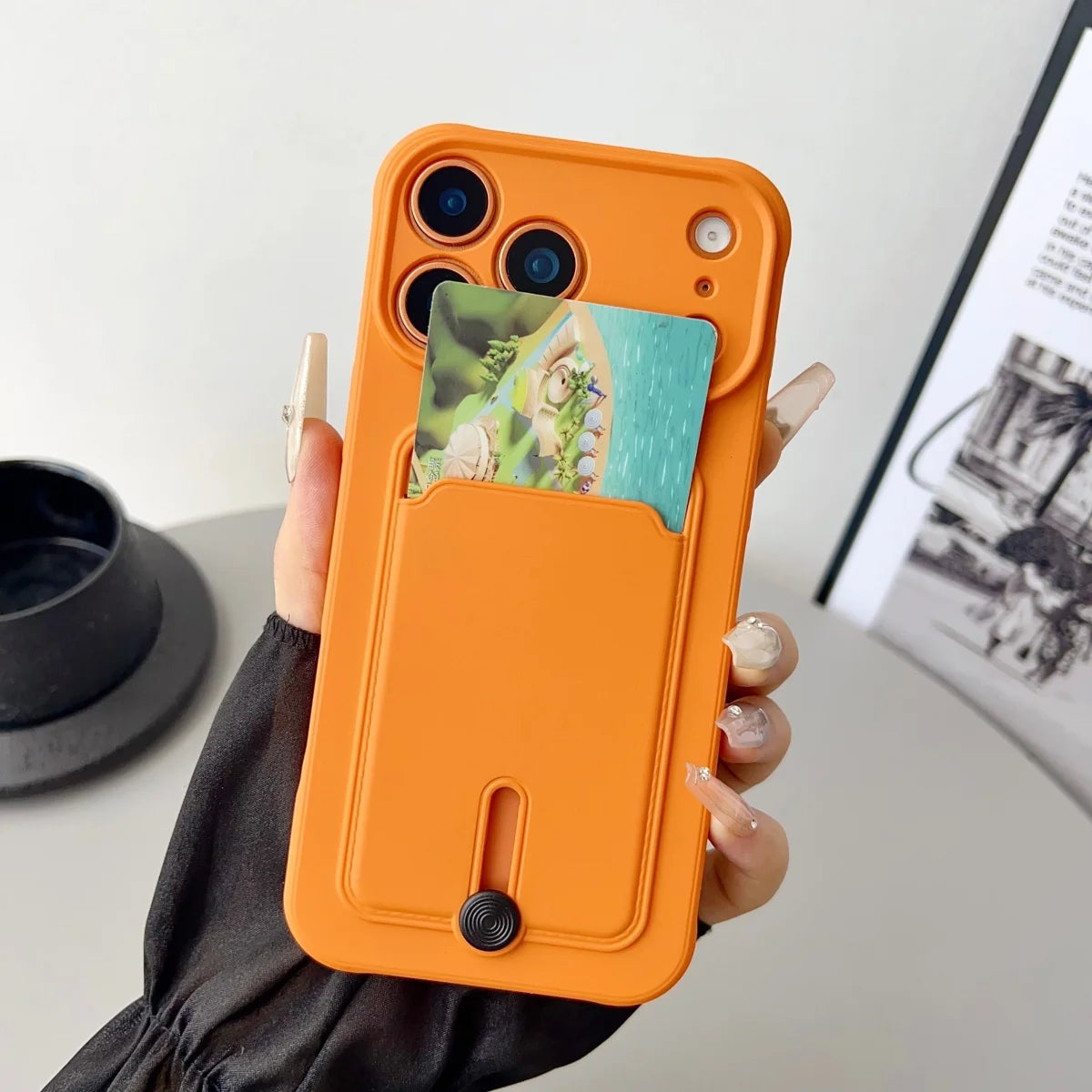 Handyhülle mit Kartenfach für iPhone 18 Pro & iPhone 18 Pro Max – Stoßfeste Weiche Silikon-Schutzhülle Kaufschwan®