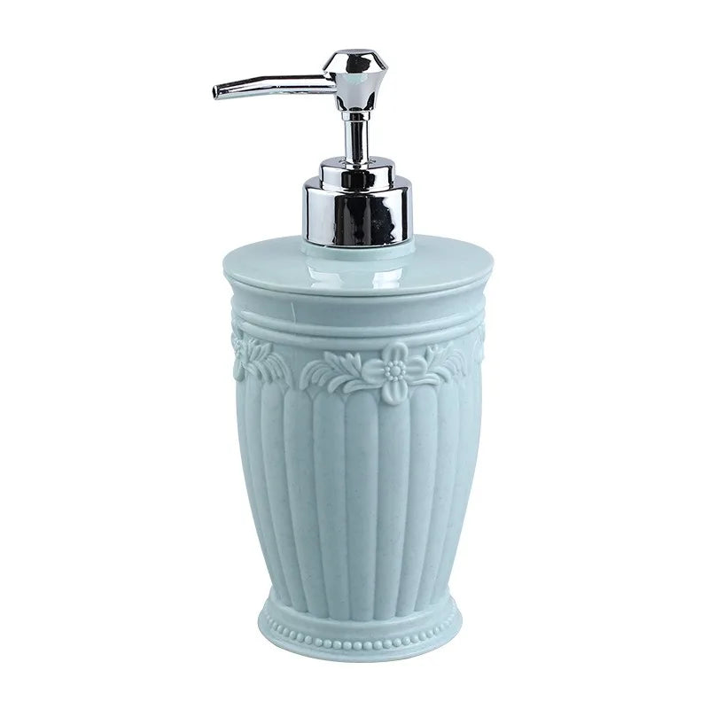 Modischer Buntglas-Seifenspender mit Gravur – Handpumpe für Bad-Desinfektionsmittel & Shampoo-Emulsion Kaufschwan®