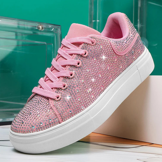 Unisex Fashion Sneaker – Atmungsaktive Lauf- & Freizeitschuhe | Luxus Trainer für Damen & Herren Kaufschwan® Rosa Glitzer 36