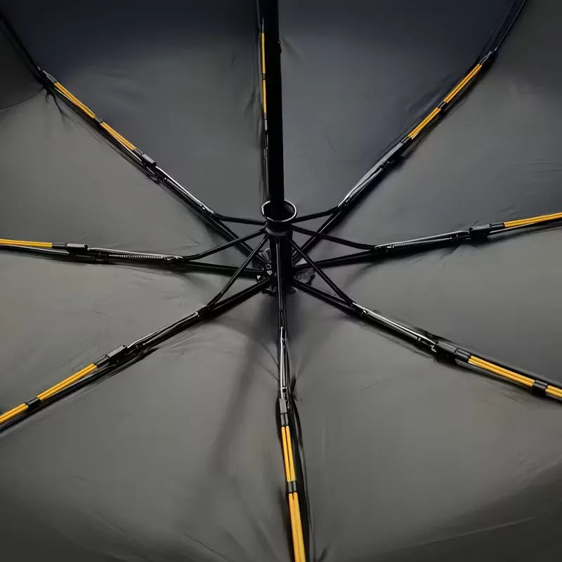 16-Streben Automatikschirm – Winddichter Doppel-Lagen Fiberglas-Rahmen, UPF Sonnenschutz, Tragbarer Minimalistischer Sonnenschutzschirm