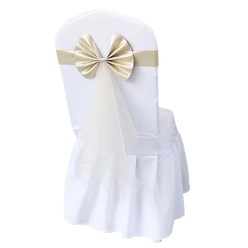Stuhlschleifen mit Satinband – Elegante Hochzeits- & Event Dekoration Kaufschwan® Sekt 4 Stück