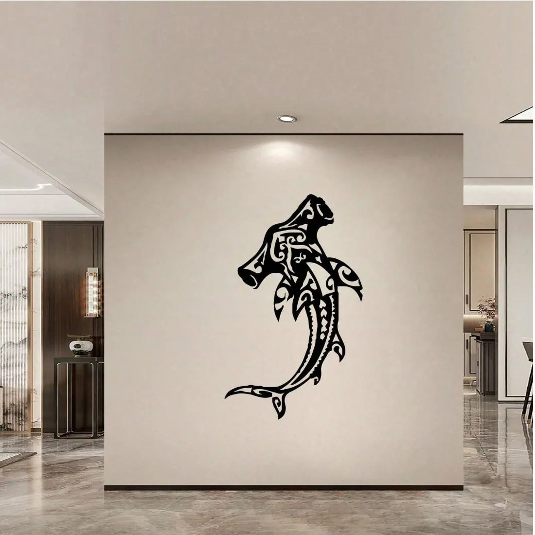 Hammerhai Metall Wandbild – Vintage Rustikale Küsten Dekoration