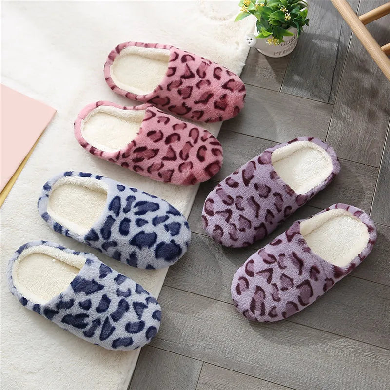 Leopardenmuster Winter-Hausschuhe | Indoor-Schuhe für Damen & Herren | Warme Fell-Slides | Rutschfeste Paare-Hausschuhe Kaufschwan®