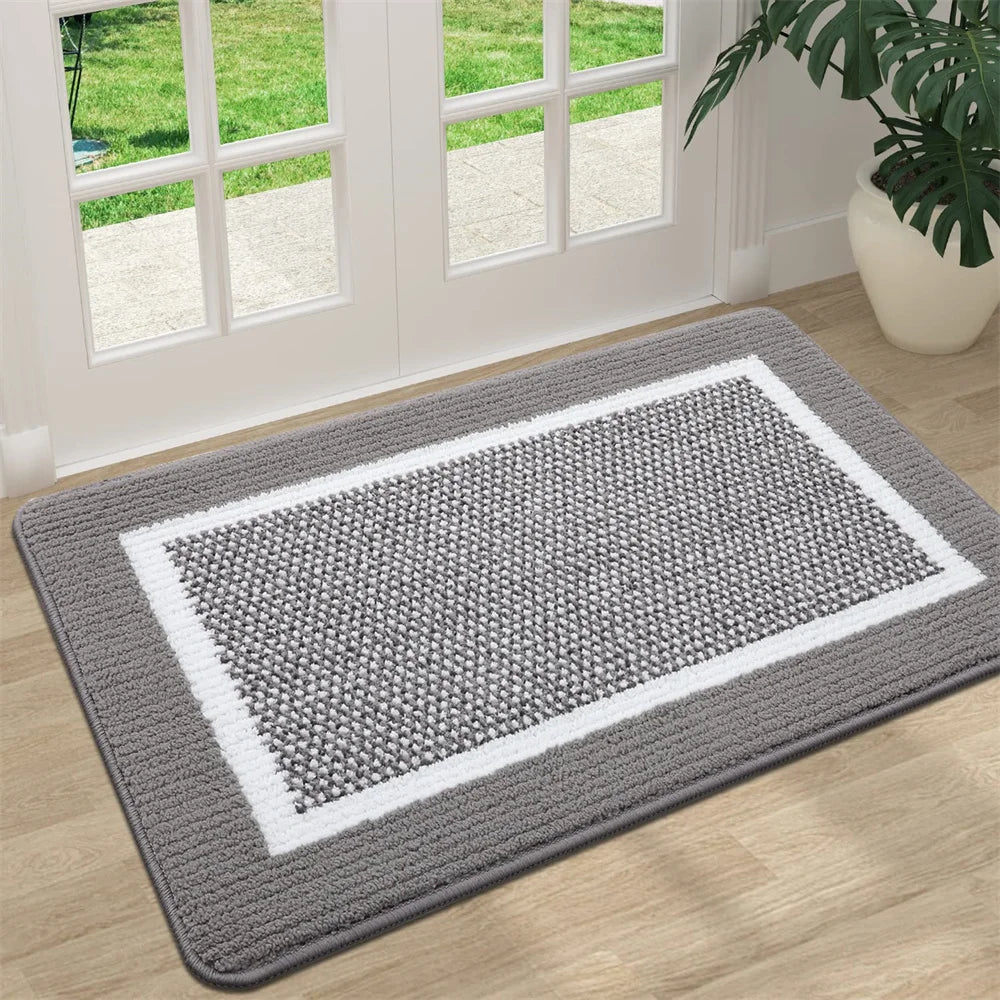 Saugfähige Eingangsmatte – Schmutzabweisender, Rutschfester Teppich für Küche & Wohnräume Kaufschwan® Grau 2 43x76cm (17x29 inch)