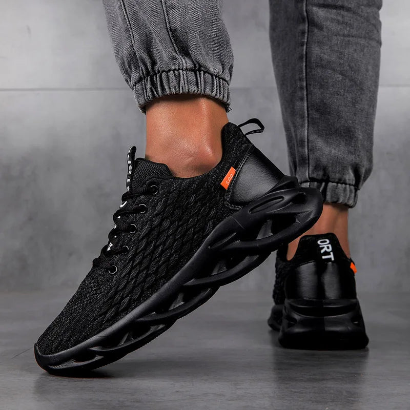 Sommer Herren Sneaker – Hochwertige Einfarbige Sportschuhe & Tennisschuhe | Atmungsaktive Schnürschuhe fürs Laufen, Training & Outdoor Kaufschwan®
